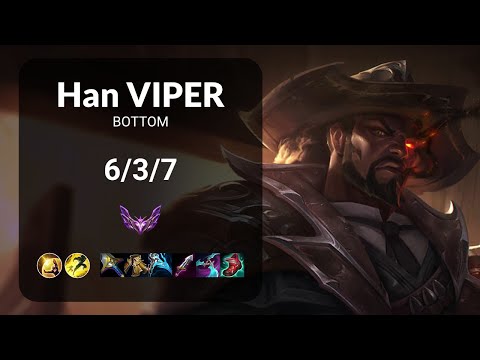 Han Viper Lucian vs Ezreal BOTTOM - KR MASTER Patch 14.24