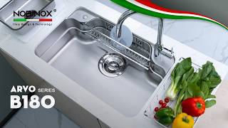 CHẬU RỬA BÁT 1 HỐ NOBINOX ARVO B180 video 1