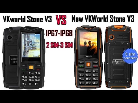 New VKWorld Stone V3 compares VS old VKWorld Stone V3,  IP67-IP68, 2 Sim-3 Sim