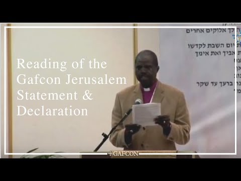 Reading of the Jerusalem Statement & Declaration at the Inaugural Gafcon Conference - June 2008