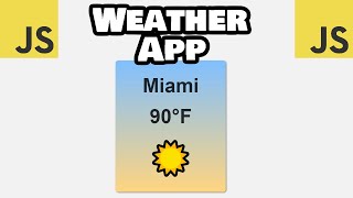 Build a JavaScript WEATHER APP in 30+ minutes! ☀️