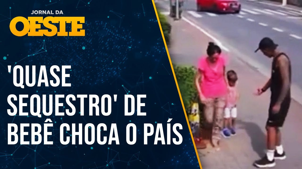Câmera de segurança flagra babá impedindo rapto de criança em SP