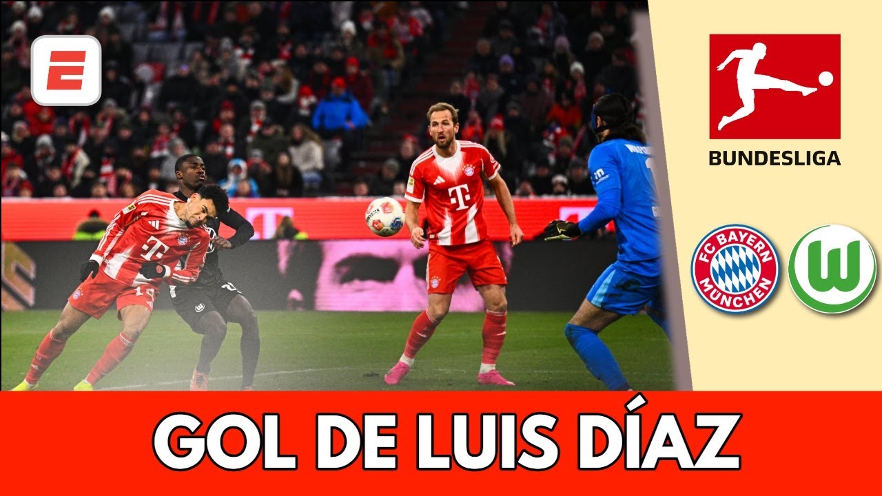 Cabezazo letal de Lucho Díaz que le devuelve la ventaja 2-1 a Bayern ante Wolfsburgo | Bundesliga