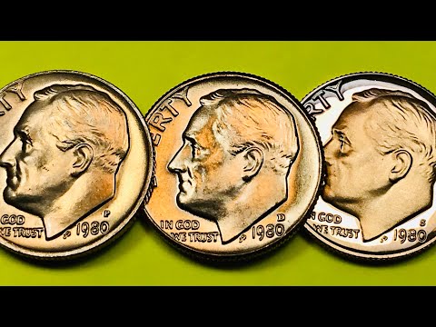 US 1980 Dimes - P Mint Mark Roosevelt - United States Coins