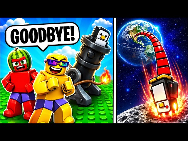Launching Penguins to SPACE in Roblox
