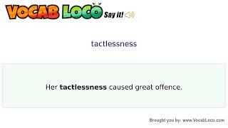 Video thumbnail for tactlessness
