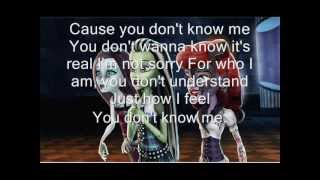 You Don&#39;t know Me Allison Iraheta Monster High letras