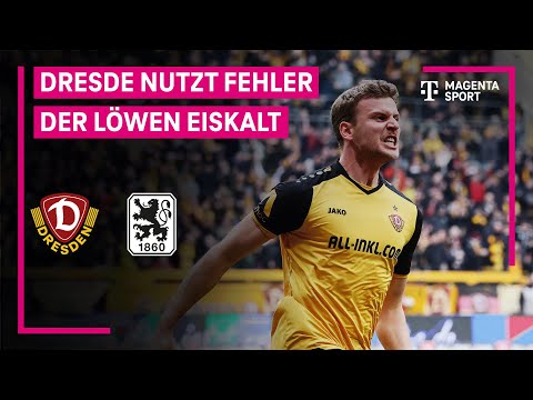 SG Dynamo Dresden - TSV 1860 München, Highlights mit Live-Kommentar | 3. Liga | MAGENTA SPORT