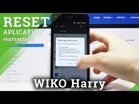 WIKO Harry Apps Settings – Reset App Preferences