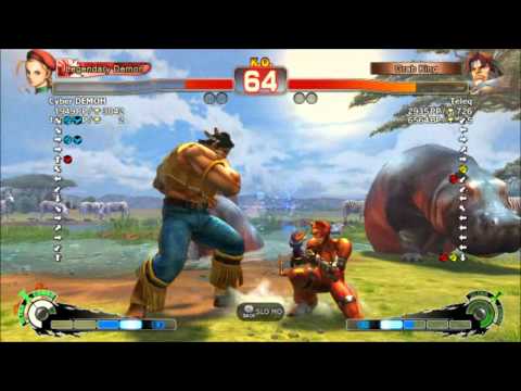 Teleq (T.Hawk) vs Cyber DEMOH (Cammy) - SSF4 AE PC Ranked Replay