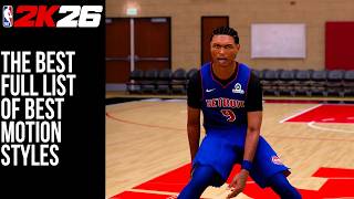 The Best Full List of Best Motion Styles NBA2K26