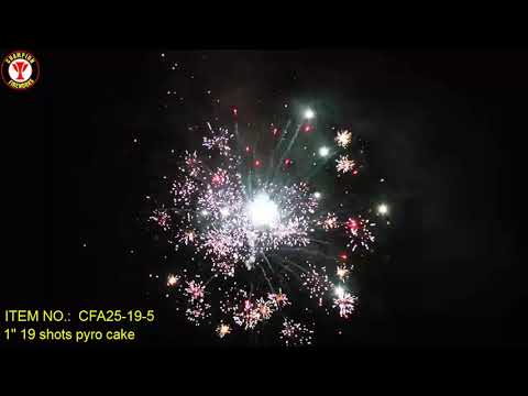 CFA25-19-5 1'' 19 shots multishots 500g fireworks cake