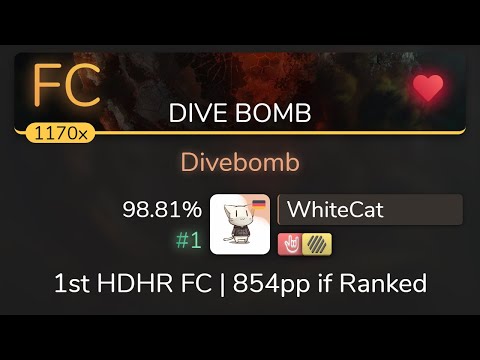 [8.89⭐] WhiteCat | Madsonik & Kill the Noise - Divebomb [DIVE BOMB] +HDHR 98.81% {#1 💖 FC} - osu!