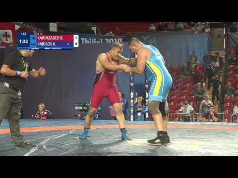 1/2 GR - 130 kg: B. KARIMZADEH (IRI) v. A. KARIBOV (KAZ)
