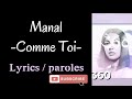 Manal Comme Toi ( Les Parole ) Lyrics (ترجمة صحيحة ) كلمات الأغنية
