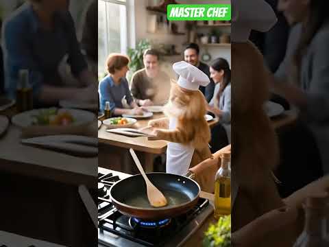 Master Chef Meow.. ❤️😺🍜   #cartoon #animals #kitten #cute #funny