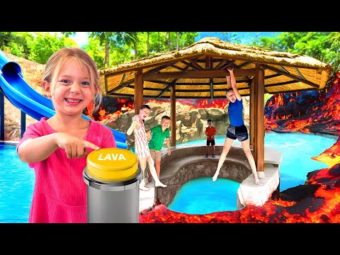 Playing The Floor Is Lava! ft/Trinity, Madison & Preston