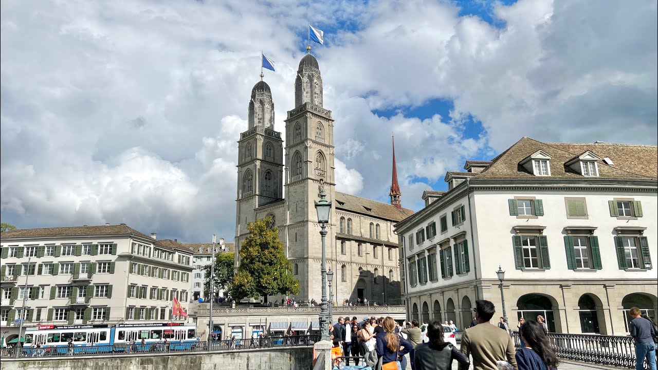 Embark on a walking tour of the iconic Grossmünster Church.