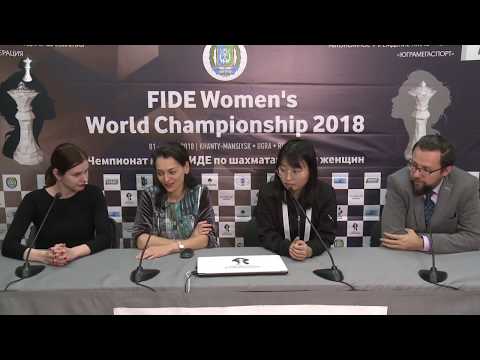 Press conference with Ju Wenjun and Alexandra Kosteniuk