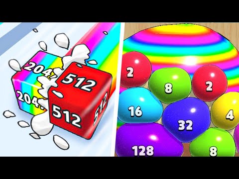 Jelly Run 2048 vs Blob Merge 3D -⭐ MAX LEVELS Gameplay Relax & Satisfying Mobile Games Free