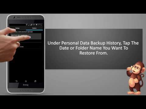 HTC HOW TO Restore data, media, and apps from your storage on  smart phones user guide support