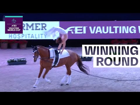 Manon Moutinho 🇫🇷 takes crown first time ever! | Winning Round | FEI Vaulting World Cup™ Final 2022