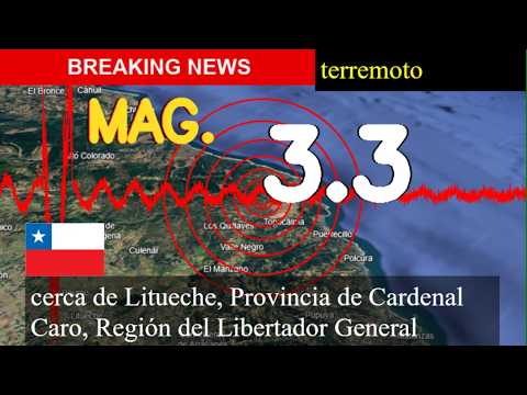 😱🚨 Terremoto cerca de Litueche, Provincia de Cardenal Caro, Región del Libertador General Bernardo O