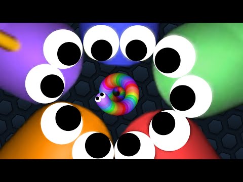 Slither.io 1 Tiny Troll Snake vs Giant Snakes Epic Slitherio Gameplay