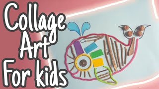 Art for kids | how to make collage | Sea Animals | step by step tutorial....