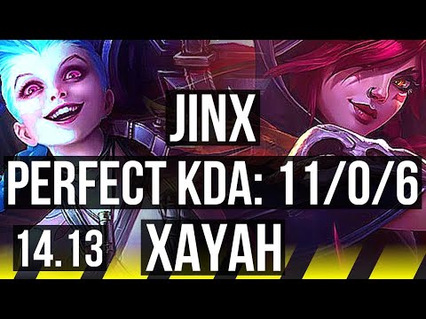 JINX & Zyra vs XAYAH & Neeko (ADC) | 11/0/6, Legendary, 500+ games | BR Diamond | 14.13