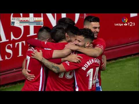 Golazo de Carmona (2-0) Sporting de Gijón vs AD Alcorcón