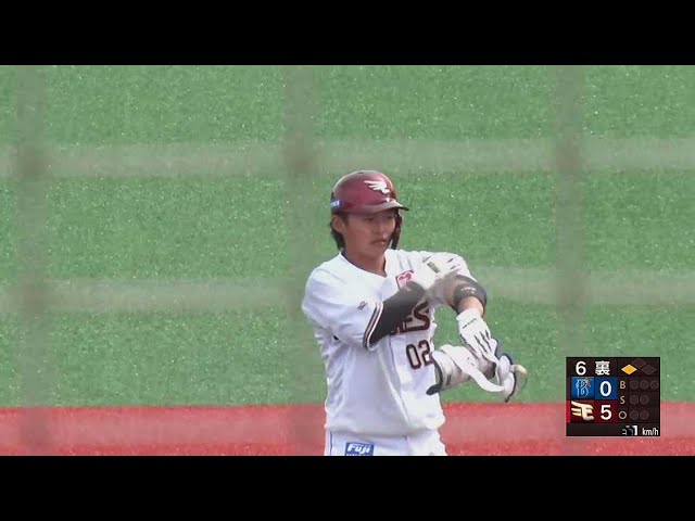 【ファーム】初球を振り抜いた!! イーグルス・水上桂 レフトへのタイムリー2ベースヒット!!  2023年5月3日 東北楽天ゴールデンイーグルス 対 横浜DeNAベイスターズ