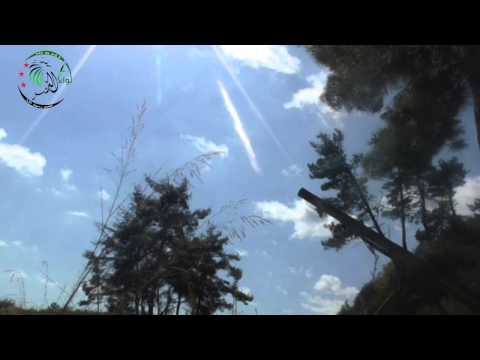 استهداف مقرات النظام في قرية عرامو بصاروخ غراد من قبل لواء النصر في ريف اللاذقية