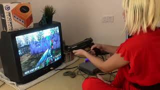 SuperSisi Plays | HOUSE OF THE DEAD | SEGA SATURN | CRT PLAY