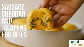 Sausage Cheddar and Jalapeño Egg Bites