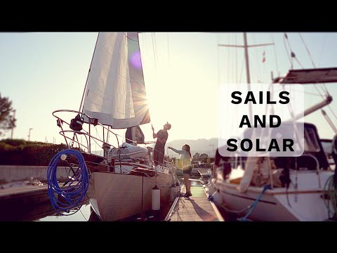 43] Off-grid Sailboat Life: Installing SOLAR, Batteries & Sails