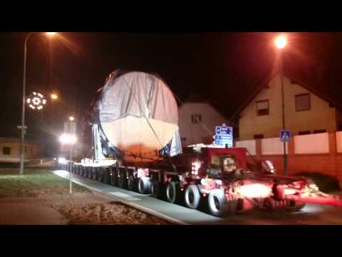 Mega transport 341 t Plzen - Lovosice - Heavy transport - Nadměrný náklad - Schwertransport