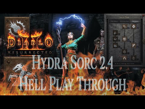 D2R Patch 2.4 Hydra Sorceress Hell Play through - Players 8 Bnet - 8 Man Speedrun - Lanfear's D2R