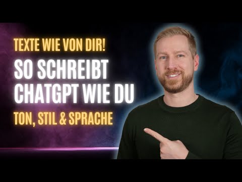 MIT DIESEM PROMPT SCHREIBT CHATGPT WIE DU | So übernimmt ChatGPT deinen Ton, Schreibstil & Sprache