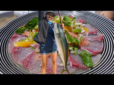 BEST WAY TO EAT YELLOWTAIL | She Caught The Biggest Fish