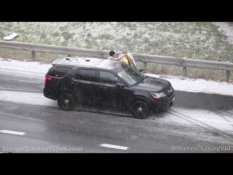 Hagerstown, MD Snow Creates Slick Roads And Accidents - 12/16/2020