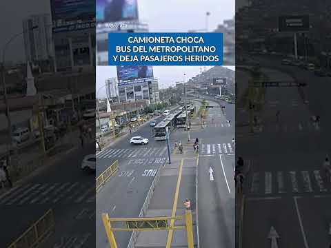 Imprudencia de conductor provoca colisión en vía del Metropolitano y deja heridos