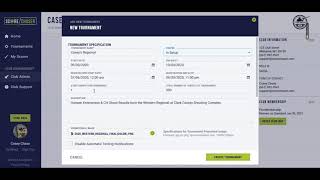 Creating a Tournament on Score Chaser