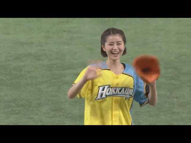 【始球式】タレント・鈴木ちなみさんが初めての始球式!! 2017/5/13 F-M