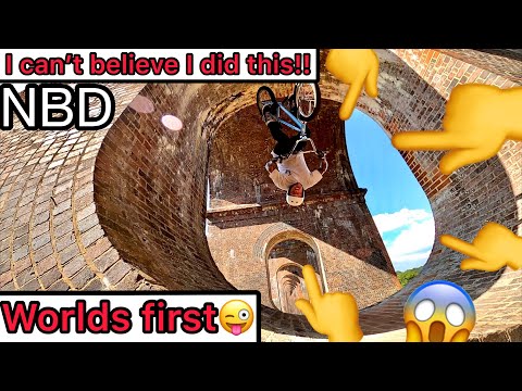 We rode a historic bridge built in 1841, on our bmx bikes