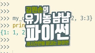딕셔너리 | 유기농냠냠파이썬 | 김왼손의 왼손코딩