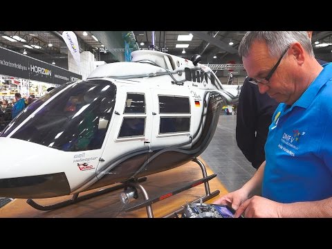 XXXL RC SCALE MODEL HELICOPTER BELL 206 JET RANGER DEMO FLIGHT / Intermodellbau Dortmund 2017