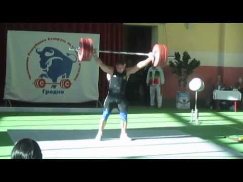 Vadim Streltsov  180kg Snatch + 225kg C&J Belarus weightlifting championships 2013
