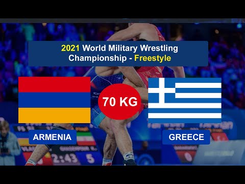 Armenia vs GREECE (A. Andresyan vs C. Christoforidis) World Military Wrestling 2021-Freestyle -70 kg