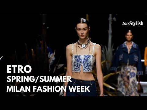 ETRO | Spring Summer 2025 | Milan Fashion Week MFW | tooStylish Fashion Show Runway Review [4K]